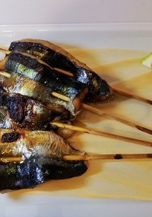 さんまの肝醤油串焼き-レシピのメイン写真