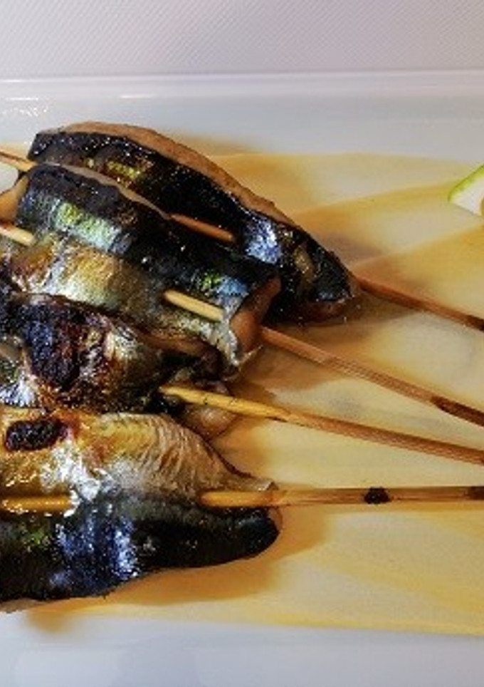 さんまの肝醤油串焼き-レシピのメイン写真