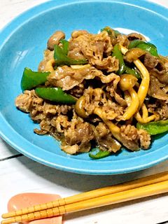 牛肉としめじのオイスターソース炒め-レシピのメイン写真