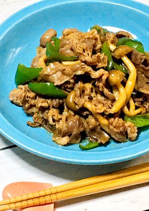 牛肉としめじのオイスターソース炒め-レシピのメイン写真