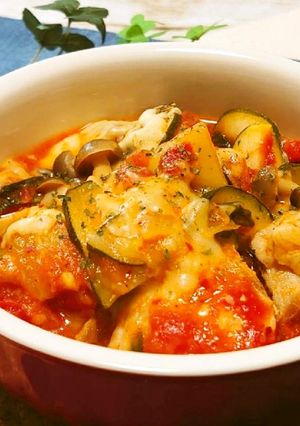 ◆鶏肉とトマトのキムチーズ鍋♪-レシピのメイン写真