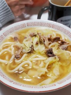 豚肉とキャベツの味噌煮込み風うどん-レシピのメイン写真