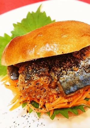 鯖缶de簡単♪和風～ベーグルサンド♪-レシピのメイン写真
