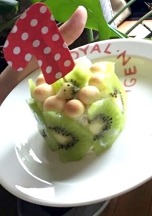 1歳でも食べられるバースディケーキ♡娘-レシピのメイン写真