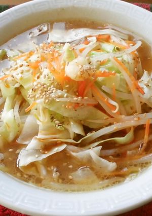 簡単レンチンお野菜の味噌らーめん♪-レシピのメイン写真