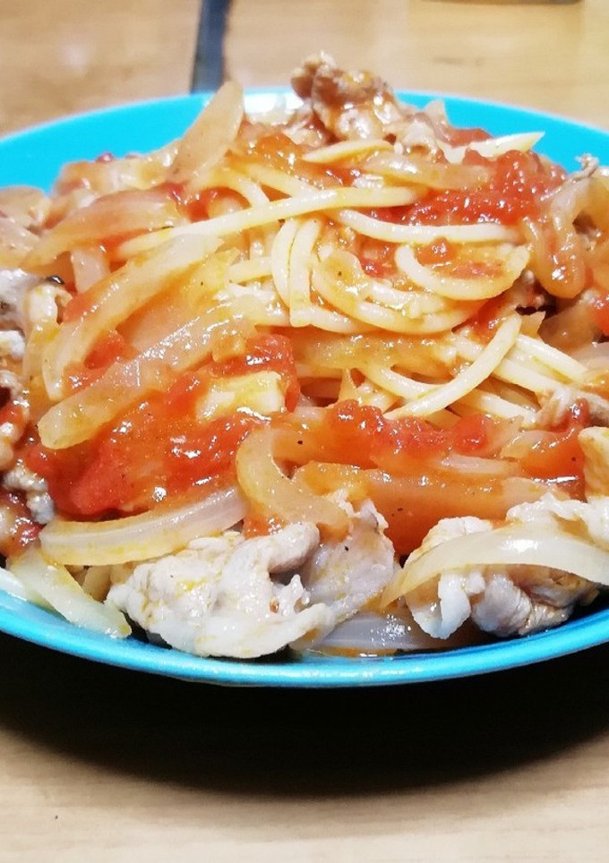 豚こまトマトソースパスタ-レシピのメイン写真