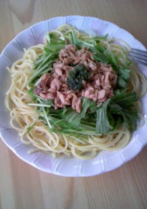大葉にんにく醤油で簡単ツナパスタ-レシピのメイン写真