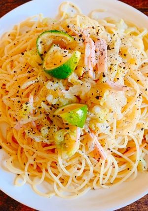 白菜とハムの冷製すだちパスタ-レシピのメイン写真