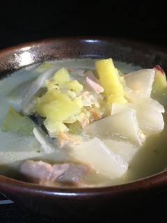 鮭とサツマイモのクリーム煮!離乳食にも-レシピのメイン写真