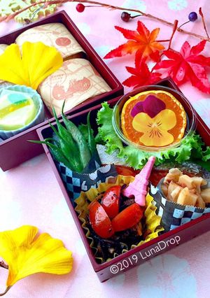 ラッピングおにぎり 秋弁当 詰め方-レシピのメイン写真