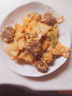 ミートボールと白菜の玉子炒め-レシピのメイン写真