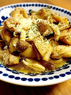 鶏もも肉とキノコのバター醤油炒め-レシピのメイン写真