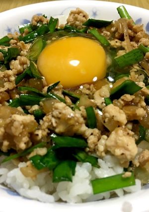 鳥ひき肉のふりかけ 卵かけごはん-レシピのメイン写真