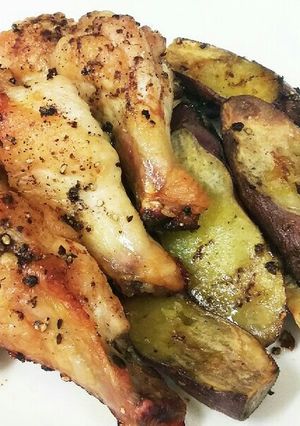 手羽元とさつま芋のバター風味オーブン焼き-レシピのメイン写真