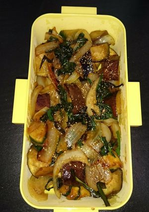 野菜たっぷり♪肉無し麻婆茄子弁当！！-レシピのメイン写真