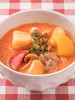 鶏肉のクリーミートマト煮込み-レシピのメイン写真