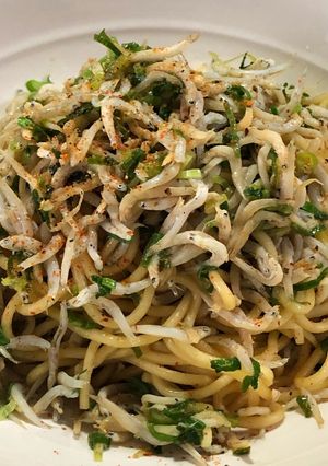 ジャコと刻みネギのバターぽん酢焼きそば-レシピのメイン写真