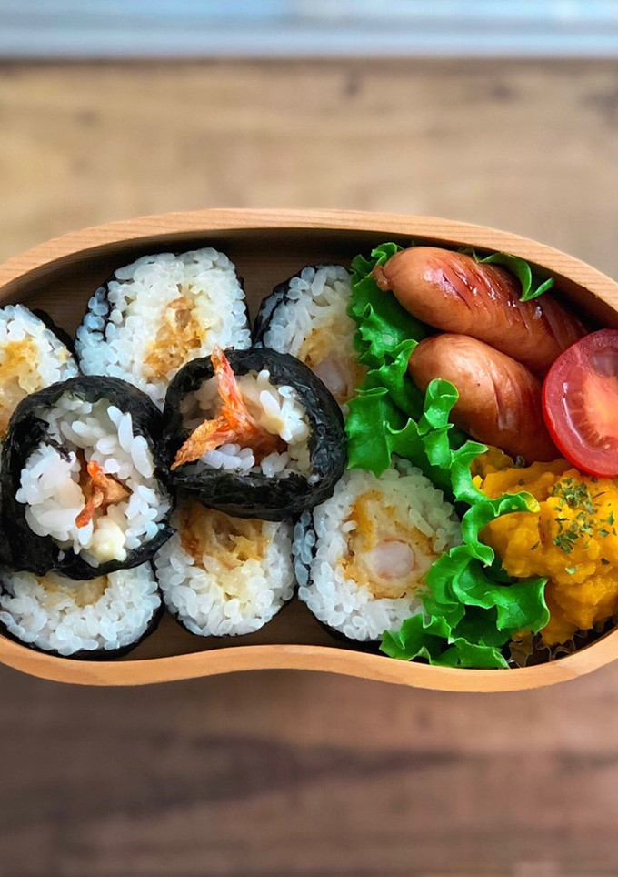 毎日お弁当♪エビフライ巻き寿司-レシピのメイン写真