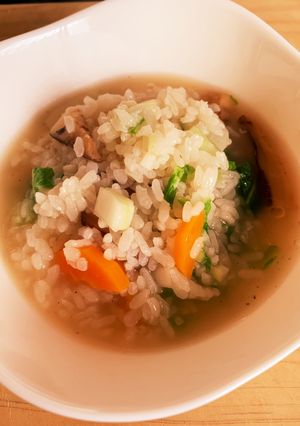 風邪の日に食べる野菜たっぷり栄養お粥☆-レシピのメイン写真