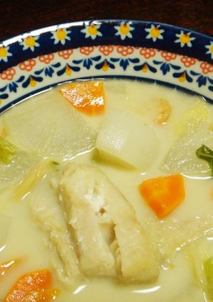 冬の根菜と魚貝のココナツミルクシチュー-レシピのメイン写真