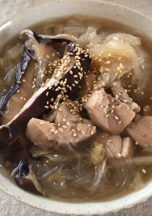 鶏肉と椎茸のとろとろ中華スープ-レシピのメイン写真