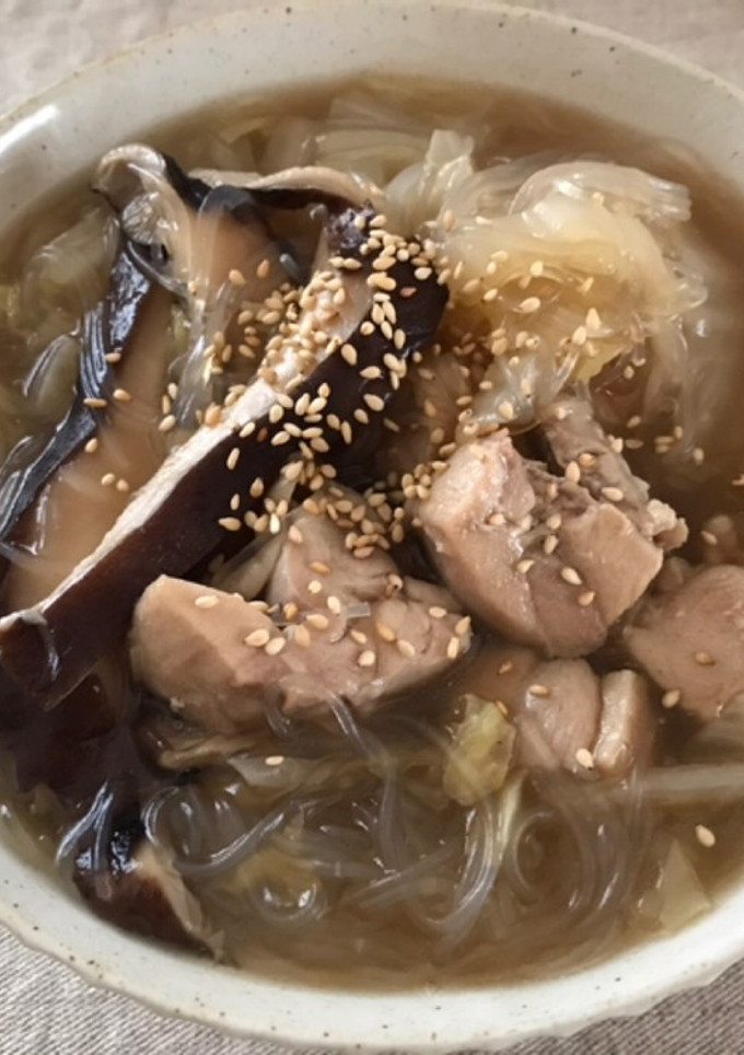 鶏肉と椎茸のとろとろ中華スープ-レシピのメイン写真