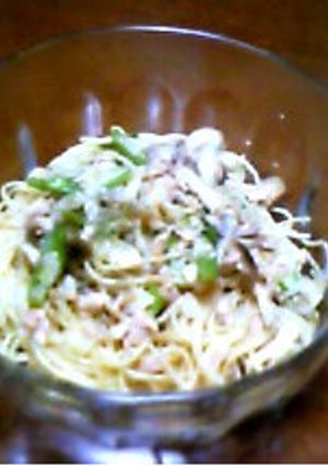 ツナとシメジとオクラのパスタ♪-レシピのメイン写真