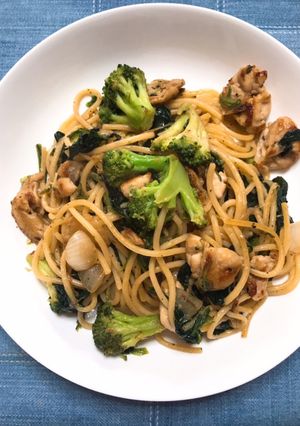 振袖肉と野菜の和風パスタ-レシピのメイン写真