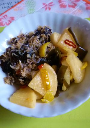 おじゃこ昆布とすだち大根のタパス-レシピのメイン写真