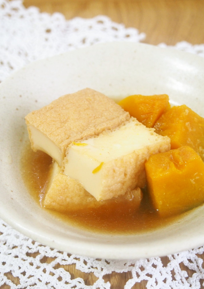 かぼちゃと絹揚げの煮物♪カレー風味！-レシピのメイン写真