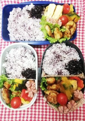 高校男子弁当&家族弁当♡鷄胸肉焼肉のたれ-レシピのメイン写真