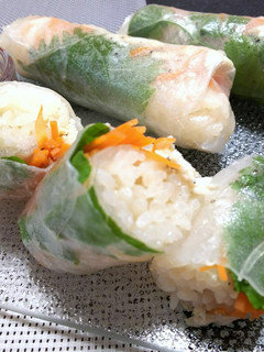 ささみと香味野菜のジャスミンご飯生春巻き-レシピのメイン写真