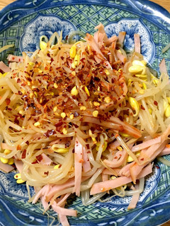 もう一品♩簡単、豆もやしナムルのハム和え-レシピのメイン写真