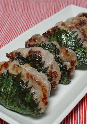 豚こまで節約☆豚肉の丸め焼き（みそ味）-レシピのメイン写真