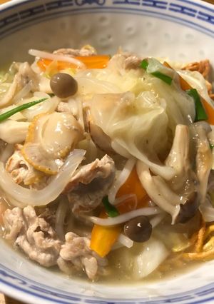 ホタテの旨み☆あんかけちゃんぽん焼きそば-レシピのメイン写真