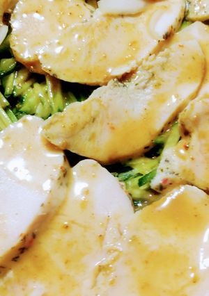 サラダチキンでなんちゃってバンバンジー-レシピのメイン写真
