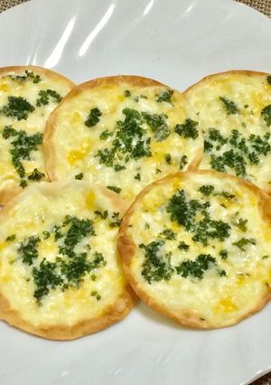 オーブントースターで餃子の皮のチーズ焼き-レシピのメイン写真
