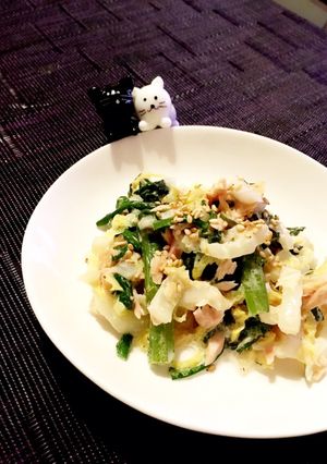 簡単♪春菊と白菜のツナマヨサラダ♡-レシピのメイン写真