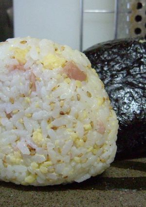 手抜きなスパム風おにぎり　-レシピのメイン写真