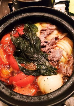 簡単すぎてゴメンなさい♡トマトすき焼き！-レシピのメイン写真