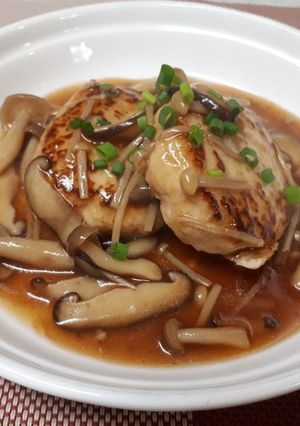 たらハンバーグ〜きのこソース-レシピのメイン写真