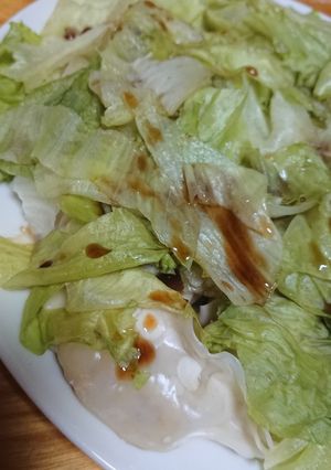 レンジで時短！簡単レタス水餃子-レシピのメイン写真