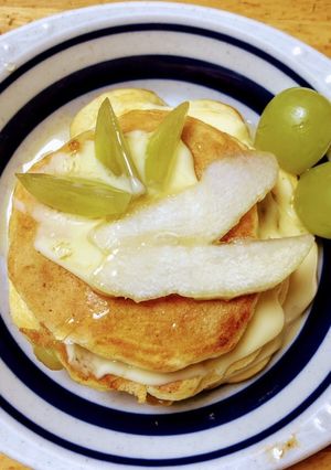 しっとり♪ケーキ風フルーツパンケーキ♡-レシピのメイン写真