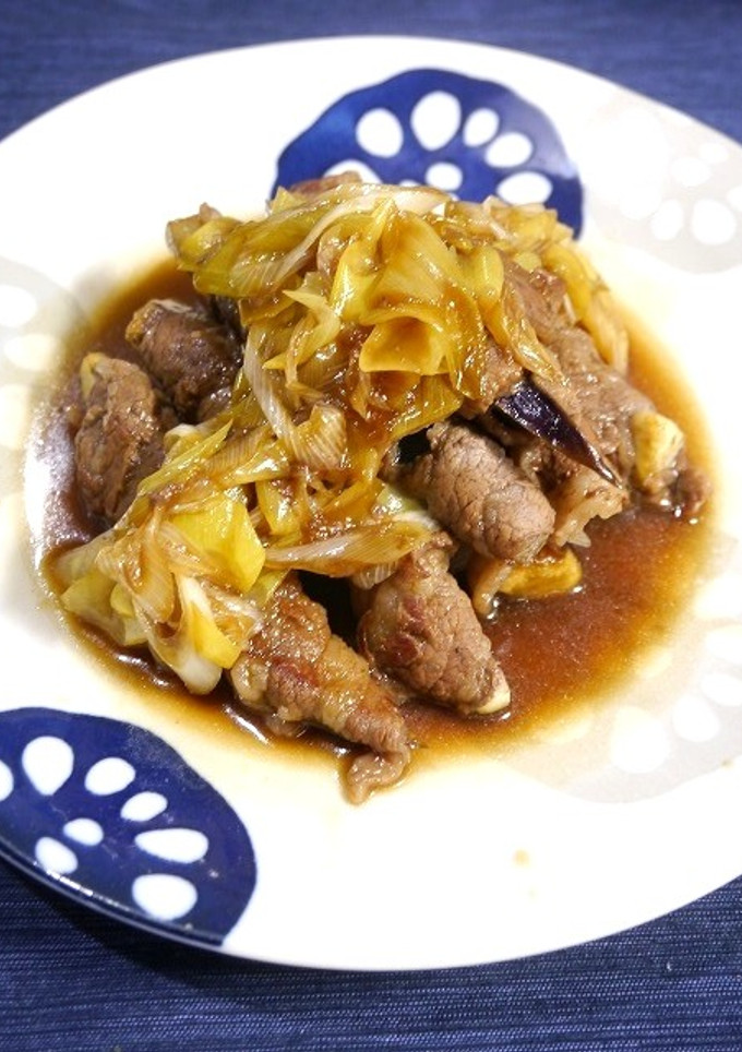 簡単！茄子の肉巻き☆すき焼き-レシピのメイン写真