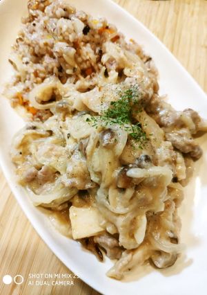 豚肉＆きのこのクリーム煮-レシピのメイン写真