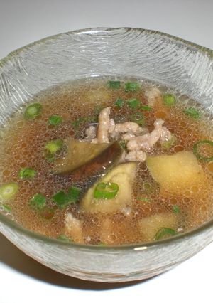 そうめん用？暖かいひき肉つけたれ♪-レシピのメイン写真
