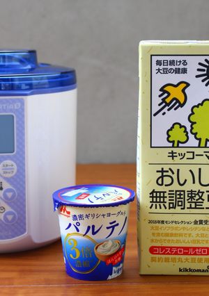 パルテノ（加糖）で簡単！豆乳ヨーグルト-レシピのメイン写真