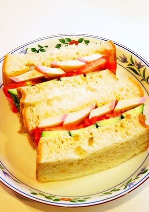 ☺おせちをリメイク♪蒲鉾サンドイッチ☺-レシピのメイン写真