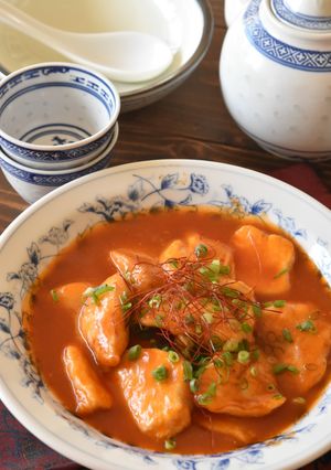 甘酸っぱい♪鶏むね肉のケチャップ煮込み-レシピのメイン写真