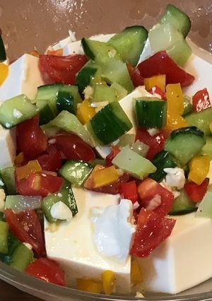 簡単☆豆腐とキュウリのイタリアンサラダ-レシピのメイン写真